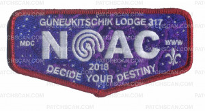 Patch Scan of Guneukitschik Lodge 3017 NOAC Flap - Red Metallic Border