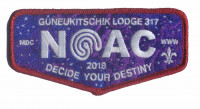Guneukitschik Lodge 3017 NOAC Flap - Red Metallic Border Mason-Dixon Council #221