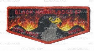 Patch Scan of Black Hawk Lodge 67 NOAC 2018 Flap (Flame)