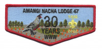 Amangi Nacha Lodge 30 Years Flap (Red) Golden Empire Council #47