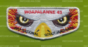 Patch Scan of 2017 National Scout Jamboree - Woapalanne 43 - Silver Metallic Border
