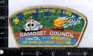 Patch Scan of Samoset Council Camp Tesomas 100 Years 2019 