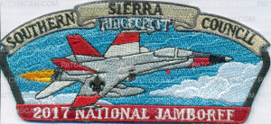 Patch Scan of Southern Sierra Council Ridgecrest 2017 National Jamboree Jacket Patch 