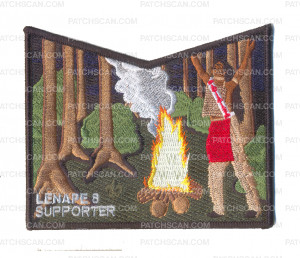 Patch Scan of Lenape Lodge 8 Supporter Pocket Patch Black Border