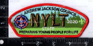 Patch Scan of Andrew Jackson Council NYLT Preparing Young People For Life 2020