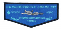 GUNEUKITSCHIK Lodge NOAC 2022 Flap ( Mason-Dixon Council #221(not active) merged with Shenandoah Area Council