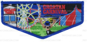 Patch Scan of Central North Carolina Council Flap- Croatan Carnival- Blue Border 