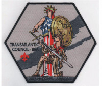 Jamboree Center Patch black border (PO 87011) Transatlantic Council #802