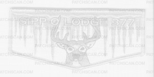Patch Scan of Sipp-O Lodge 377 Winter Banquet 2019 - White Ghosted