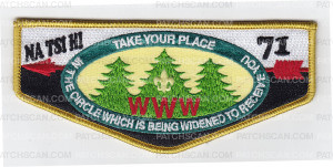 Patch Scan of Natsi Hi Lodge 72 Take Your Place 