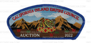 Patch Scan of California Inland Empire Council Auction 2022 CSP blue border