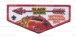 Patch Scan of Black Hawk (2017 Jamboree OA Flap)- red border