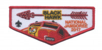 Black Hawk (2017 Jamboree OA Flap)- red border Mississippi Valley Council #141