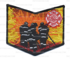 Patch Scan of Sagamore Council - Takachsin Lodge 173 Firefighter Pocket Piece