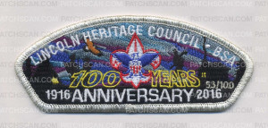 Patch Scan of 100 Years Annv LHC CSP 2016- silver metallic border