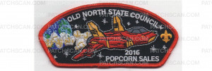Patch Scan of Popcorn Sales 2016 Space Jet Red Border