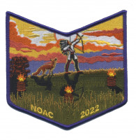 74 NOAC 2022 Brotherhood pocket patch purple border Northeast Iowa Council #178