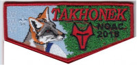Takhonek NOAC 2018 Bearwallow Flap Buckskin Council #617