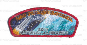 Patch Scan of Los Padres Council 2017 Jamboree JSP Red Metallic Border