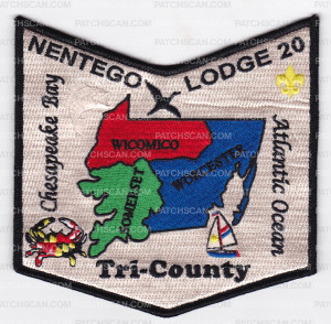Patch Scan of Nentego Lodge 20 Tri County Chapter Pocket