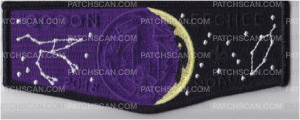 Patch Scan of Occoneechee Lodge 104 NOAC 2018 Moon Phase Quarter Moon Right