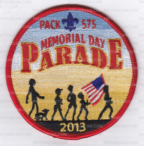 Patch Scan of X166645A PACK 575 MEMORIAL DAY PARADE