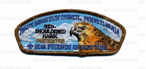 Patch Scan of Hawk Mountain Council - 2018 FOS RED HAWK SHOULDER PRESENTER 