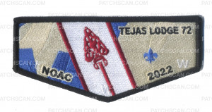 Patch Scan of East Texas Area Council- NOAC 2022 Flap (Texas Flag)
