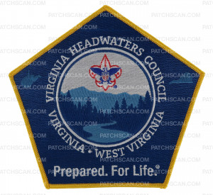 Patch Scan of Virginia Headwaters Council Center (Gold Border) 