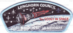 Patch Scan of Longhorn Council 2017 National Jamboree 1st Scout in Space