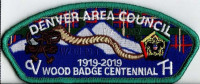 Denver Area Council Wood Badge Centennial 2018 Greater Colorado Council #61 formerly Denver Area Council
