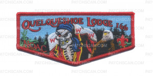 Patch Scan of QUELQUESHOE LODGE 166 NOAC (Red Border Flap) 