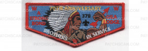 Patch Scan of 70th Anniversary Lodge Flap Red Border (PO 87470)