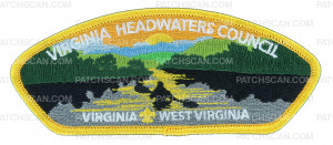 Patch Scan of Virginia Headwaters Council Kayaker CSP (Gold Metallic) 