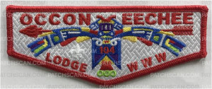 Patch Scan of Occoneechee Lodge 104 Flap- Weave Background