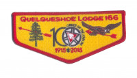 K124536 - Calcasieu Area Council - Quelqueshoe Lodge 166 NOAC Flap (Red) Calcasieu Area Council #209