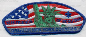 Patch Scan of Friends of Scouting 2016 with Statue of LIberty