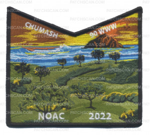 Patch Scan of Chumash 90 NOAC 2022 pocket patch sunrise