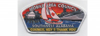 Council Key 3 Thank You (PO 86599) Mobile Area Council #4