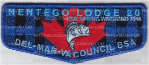 Patch Scan of Nentego Lodge 20 Spring 2018 Flap