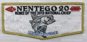 Patch Scan of Nentego Lodge 20- Home of the 2019 National Chief Thank You