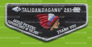Patch Scan of 2023 "Jared Pickens" Supreme Chief of the Fire Thank you Flap