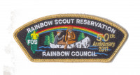 Rainbow Council Rainbow Scout Reservation FOS CSP Gold Metallic Border Rainbow Council #702