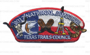 Patch Scan of 2017 National Jamboree - Texas Trails Council CSP - Red Border