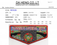 Summer Ordeal 2019 Flap (PO 88832) Dan Beard Council #438