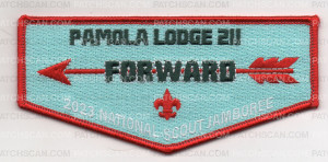 Patch Scan of PAMOLA LODGE 2023 JAMBOREE TOP RED