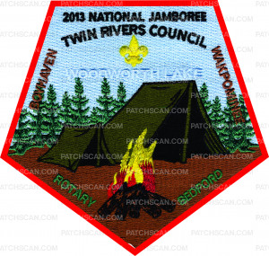 Patch Scan of 2013 JAMBOREE-TWIN RIVERS- RED BORDER CENTER- #214147