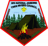 2013 JAMBOREE-TWIN RIVERS- RED BORDER CENTER- #214147 Twin Rivers Council #364