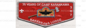 Patch Scan of Camp Karankawa 75th Anniversary Lodge Flap # 3(PO 88354)