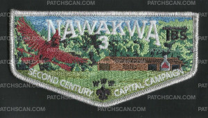 Patch Scan of Nawakwa 3- Second Century Capital Campaign Flap (Silver Metallic) 